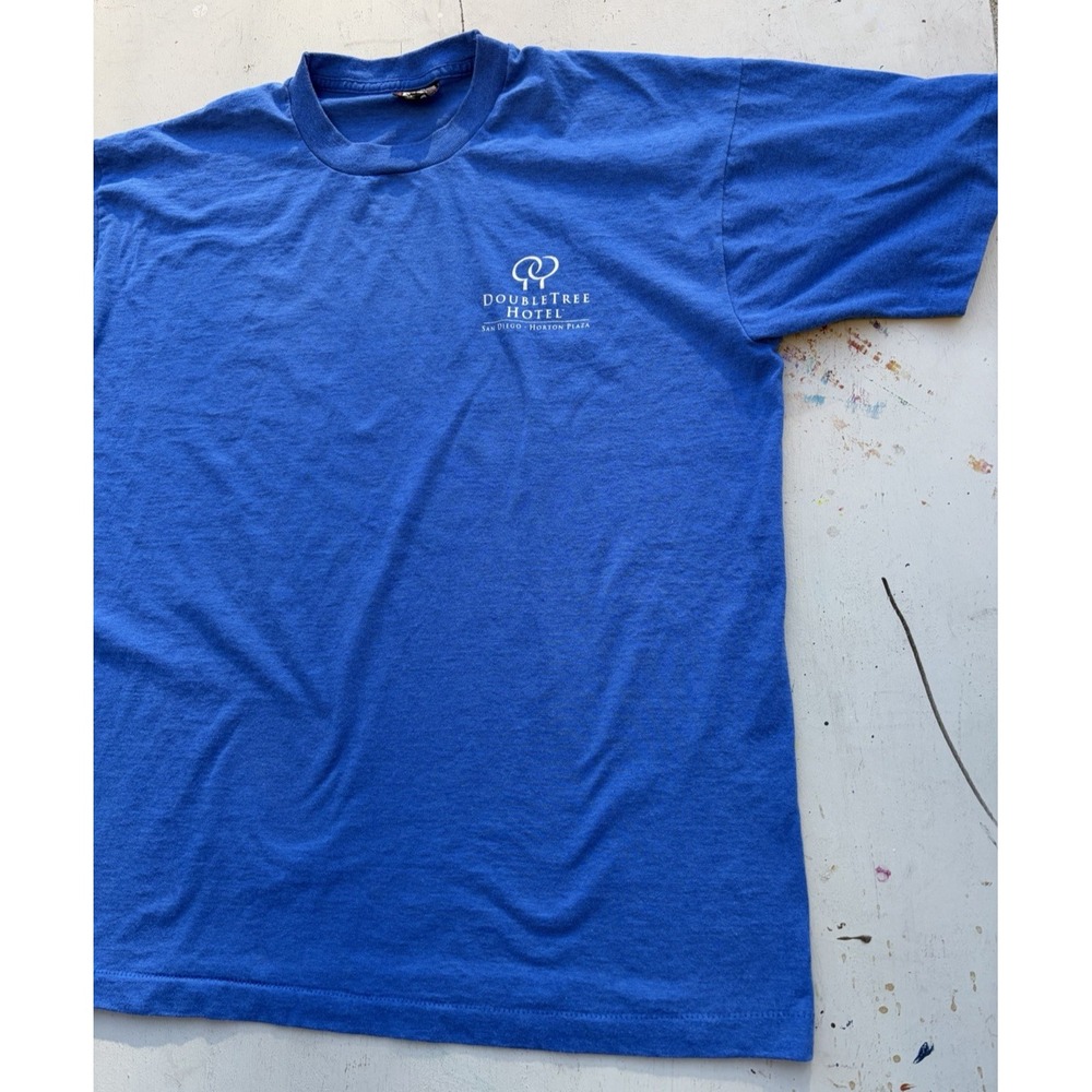 Men's Vintage Best Fruit T-Shirt Blue San Diego XL Single Stitch 90s Hotel Tree - Picture 5 of 11